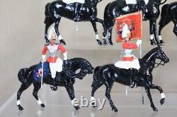 BRITAINS RE PAINTED ROYAL HOUSEHOLD MOUNTED LIFE GUARDS with COLOUR oc