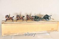 BRITAINS RE PAINTED WWI BRITISH ROYAL HORSE ARTILLERY GUN & LIMBER oc