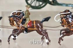 BRITAINS RE PAINTED WWI BRITISH ROYAL HORSE ARTILLERY GUN & LIMBER oc