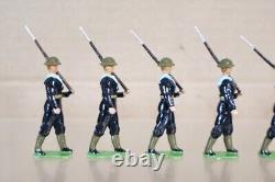 BRITAINS RE PAINTED WWI ROYAL NAVY SAILORS in STEEL HELMETS MARCHING oj
