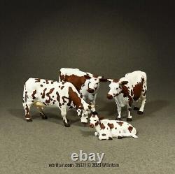 BRITAINS SOLDIERS 35021 Brown Randall Lineback Cows VILLAGE GREEN