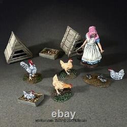 BRITAINS SOLDIERS VILLAGE GREEN 35037 Here, Chick, Chick, Chick Diecast Metal