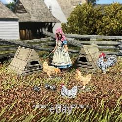 BRITAINS SOLDIERS VILLAGE GREEN 35037 Here, Chick, Chick, Chick Diecast Metal