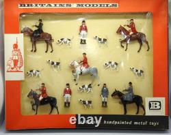BRITAINS VERY RARE MINT BOXED UNUSED 1962 LEAD HUNT MEET SET No. 9655 SUPERB