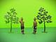Britains Vintage Prewar Lead Rare Boy Scouts X 2 And #640 Small Trees X 2