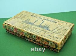 BRITAINS VINTAGE PRE-WAR 1930s MINIATURE LEAD GARDENING BOXED SET No. 9 MG
