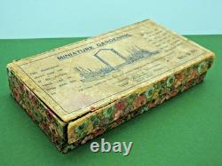 BRITAINS VINTAGE PRE-WAR 1930s MINIATURE LEAD GARDENING BOXED SET No. 9 MG