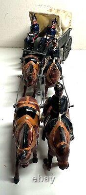 BRITAINS set 145 painted ROYAL ARMY MEDICAL CORPS AMBULANCE made 1928 metal 1/32