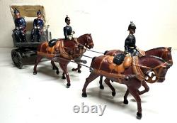 BRITAINS set 145 painted ROYAL ARMY MEDICAL CORPS AMBULANCE made 1928 metal 1/32