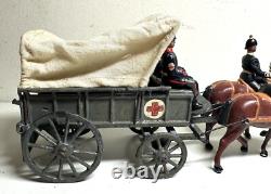 BRITAINS set 145 painted ROYAL ARMY MEDICAL CORPS AMBULANCE made 1928 metal 1/32