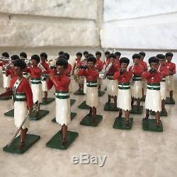 Band Of The Fiji Military Forces 54mm Beautiful! W Britains Set of 25