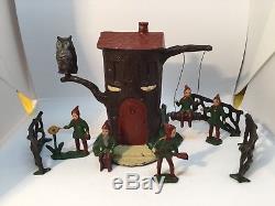 Barrett And Son, Pixie Tree House With Cast In Door (my Ref Grey 666) Metal