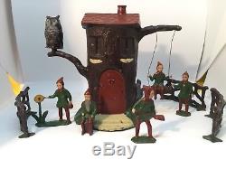 Barrett And Son, Pixie Tree House With Cast In Door (my Ref Grey 666) Metal