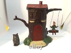Barrett And Son, Pixie Tree House With Cast In Door (my Ref Grey 666) Metal