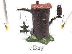 Barrett And Son, Pixie Tree House With Cast In Door (my Ref Grey 666) Metal