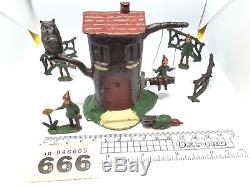 Barrett And Son, Pixie Tree House With Cast In Door (my Ref Grey 666) Metal