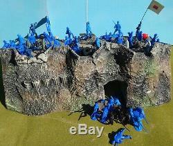 Barszo+++ 54mm Civil war union & confederate custom playset 105 figs ++used oop