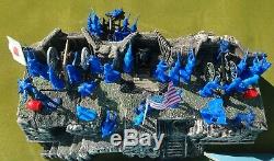 Barszo+++ 54mm Civil war union & confederate custom playset 105 figs ++used oop