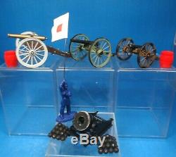 Barszo+++ 54mm Civil war union & confederate custom playset 105 figs ++used oop