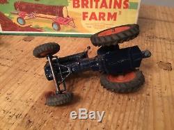 Boxed Britains No128f Fordson Major Tractor+britains 129f Timber Trailer, Farm