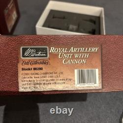 Britain Royal Artillery Unit With Cannon 00290 54mm Waterloo Toy Model Soldiers