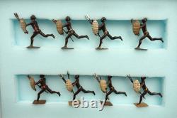 Britain's Early Set from #147 Zulu Warriors circa 1910-1920 Total 8 Zulus