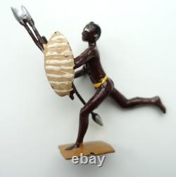 Britain's Early Set from #147 Zulu Warriors circa 1910-1920 Total 8 Zulus