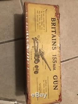 Britain's Soldiers No 2064 155mm Gun Toy With Orig Box England-Vintage
