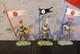 Britain's Swoppet Knights Standard Bearers Vintage X3 1960's Swoppets Knights