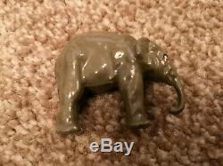 Britain's Zoo Indian Elephant No901, Lead, pre war boxed with calf