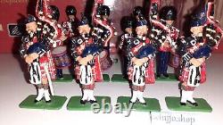 Britains 00214 1999 Band Scots Guards Pipes Drums Victoria 132 metal boxd S8b