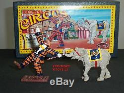 Britains 08674 Circus Parade Clown And Baby Elephant Metal Civilian Figure Set