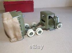 Britains 1433 Army Covered Lorry Caterpillar Type with Driver Pre war
