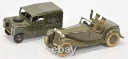 Britains 1448 Army Staff Car Alongside A Morestone Military Land Rover