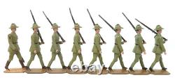 Britains 1544 Australian Infantry Marching At The Slope Full Set