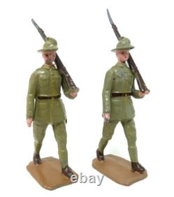 Britains 1544 Australian Infantry Marching At The Slope Full Set