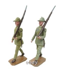 Britains 1544 Australian Infantry Marching At The Slope Full Set