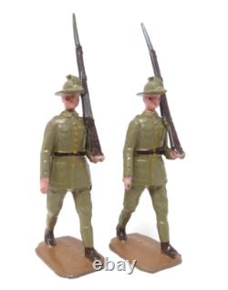 Britains 1544 Australian Infantry Marching At The Slope Full Set