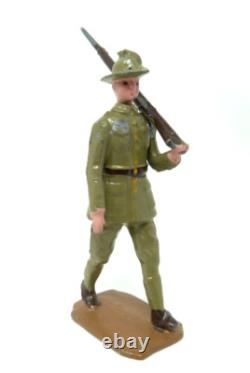 Britains 1544 Australian Infantry Marching At The Slope Full Set