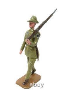 Britains 1544 Australian Infantry Marching At The Slope Full Set