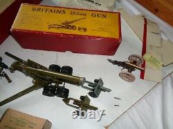 Britains 155 MM Gun Boxed 2064- Plus Three Others