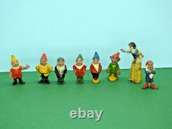 Britains #1654 Vintage 1938 Complete Lead Walt Disney Snow White & 7 Dwarfs Set