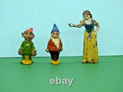 Britains #1654 Vintage 1938 Complete Lead Walt Disney Snow White & 7 Dwarfs Set