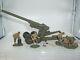 Britains 17247 Us Army 155mm Long Tom Artillery Field Gun + Crew Figure Set