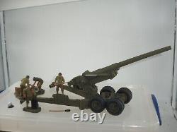 Britains 17247 Us Army 155mm Long Tom Field Artillery Gun + 4 Man Soldier Crew