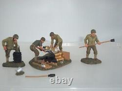Britains 17247 Us Army 155mm Long Tom Field Artillery Gun + 4 Man Soldier Crew