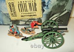 Britains 17393 ACW Range, Confederate Cannon Set with Gun & 2 Crew in 132 Scale