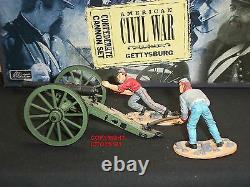 Britains 17393 American Confederate Infantry Cannon + Crew Metal Toy Soldier Set