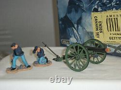 Britains 17394 Union Infantry Cannon Gun + Crew Metal Toy Soldier Figure Set