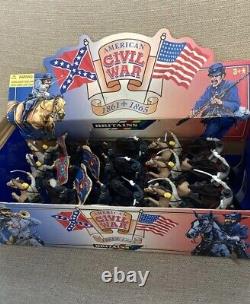 Britains 17409 Confederate & Union Cavalry Set Very Rare 18 PCs READ! Boxed